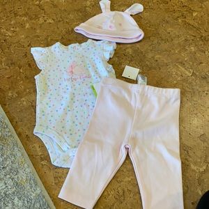 Little Me First Easter set with hat. Brand new.